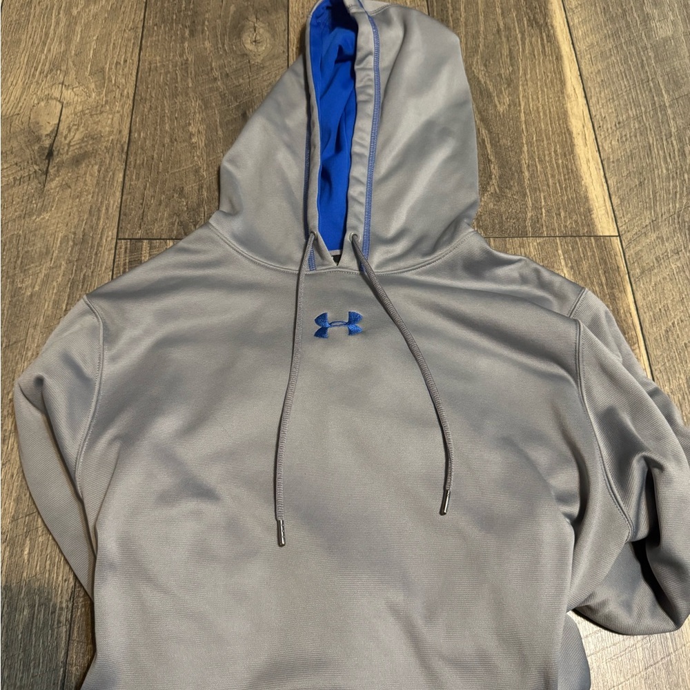 Under Armour Gray Hoodie with Blue